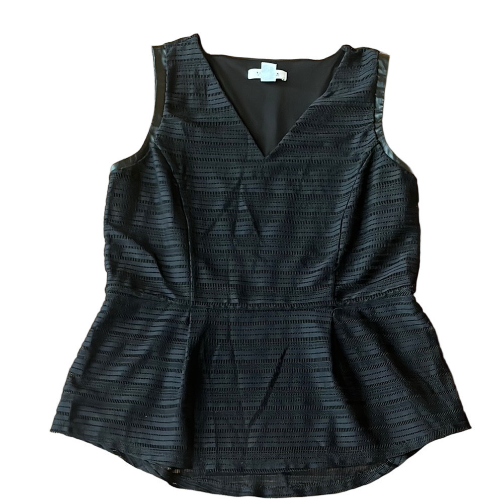 WHBM Elegant Black Sleeveless Top -Size Large
